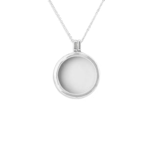 EverWith Small Round Glass Locket Sterling Silver Memorial Ashes Locket