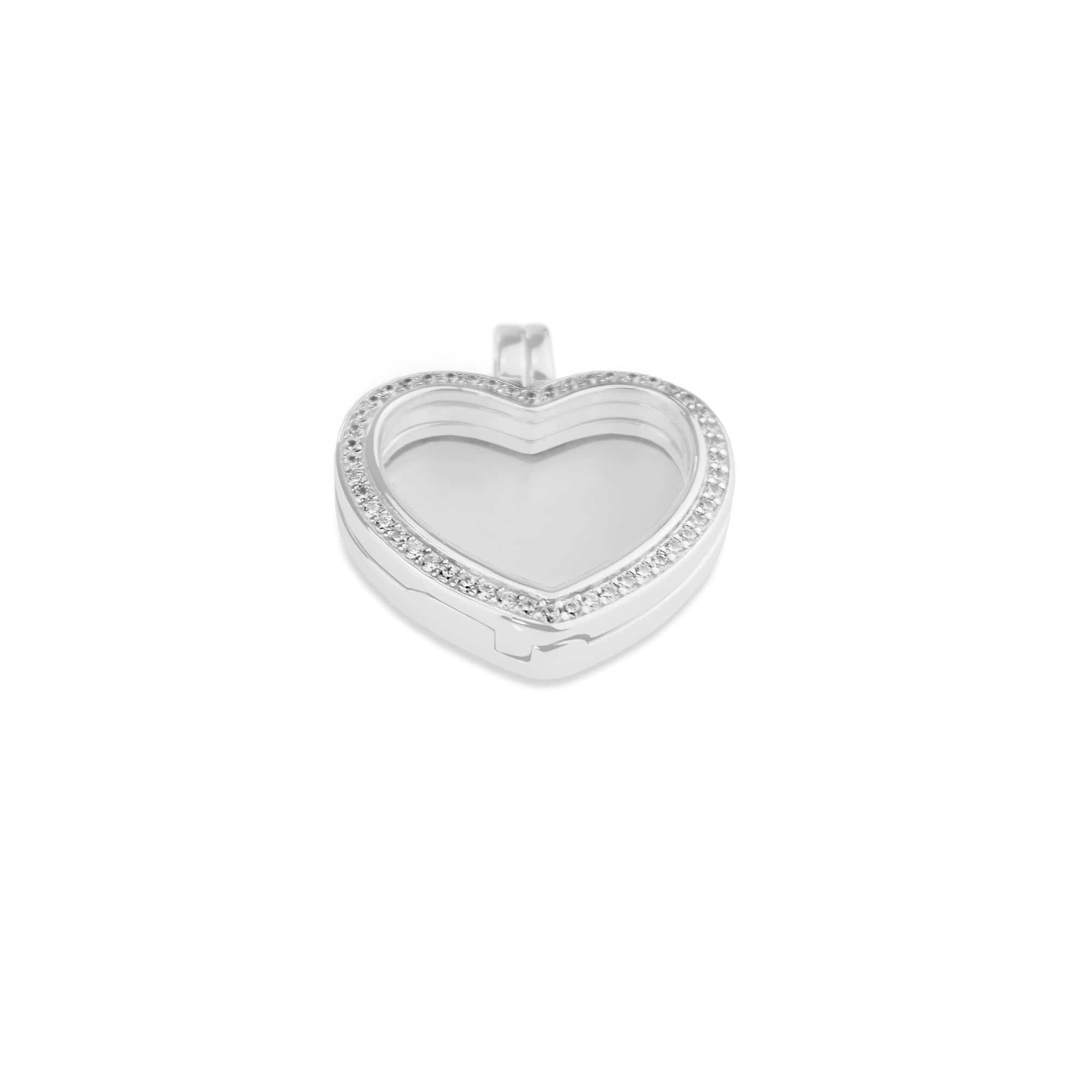 Heart Locket Pandora Sparkling Locket Necklace Sterling Silver