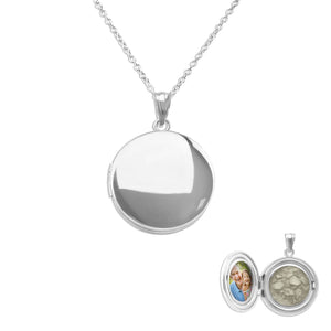 EverWith Circular Shaped Sterling Silver Memorial Ashes Locket