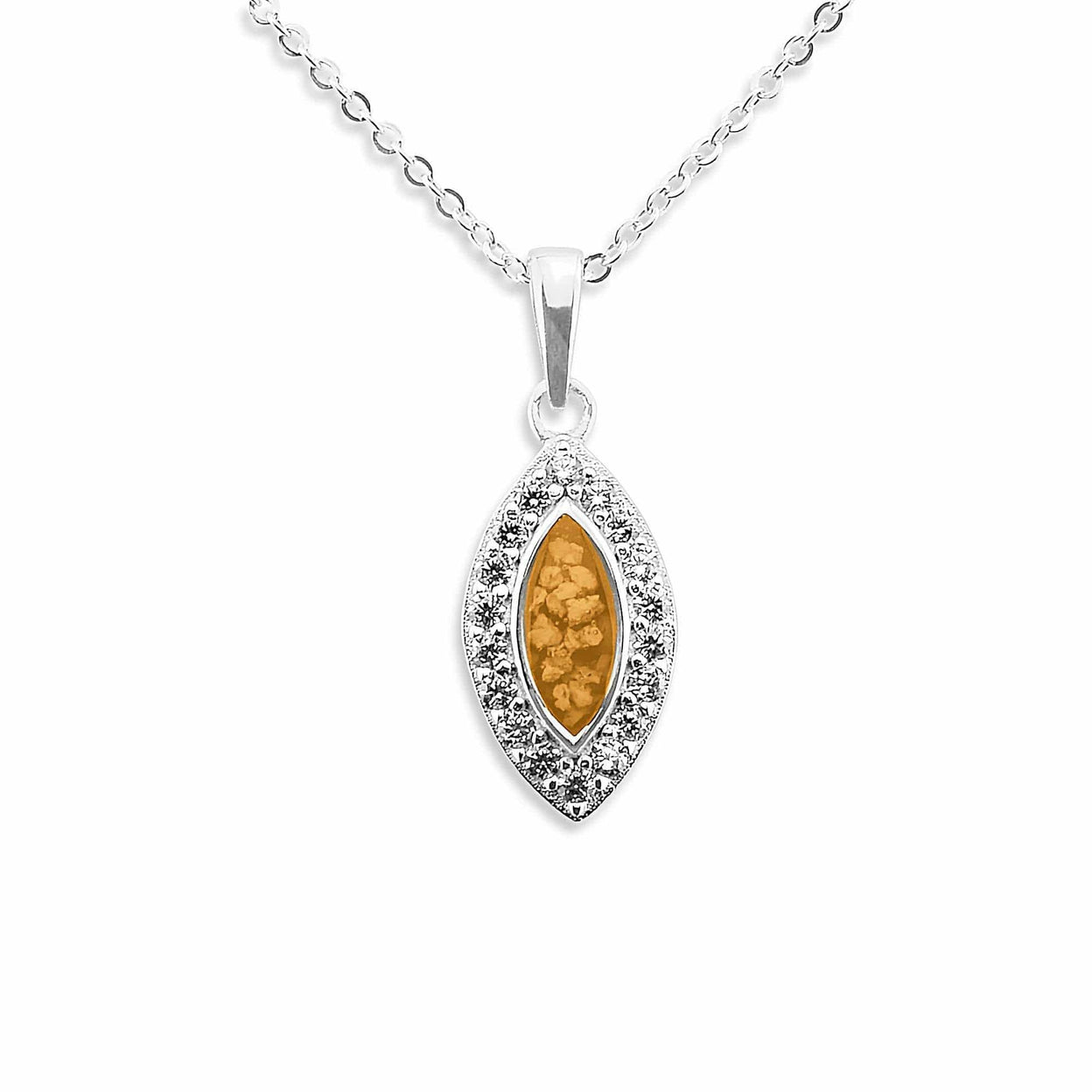 Load image into Gallery viewer, EverWith Ladies Marquise Memorial Ashes Pendant with Fine Crystals