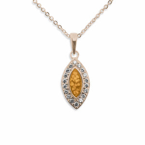 EverWith Ladies Marquise Memorial Ashes Pendant with Fine Crystals