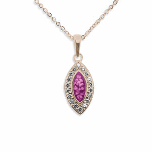 EverWith Ladies Marquise Memorial Ashes Pendant with Fine Crystals