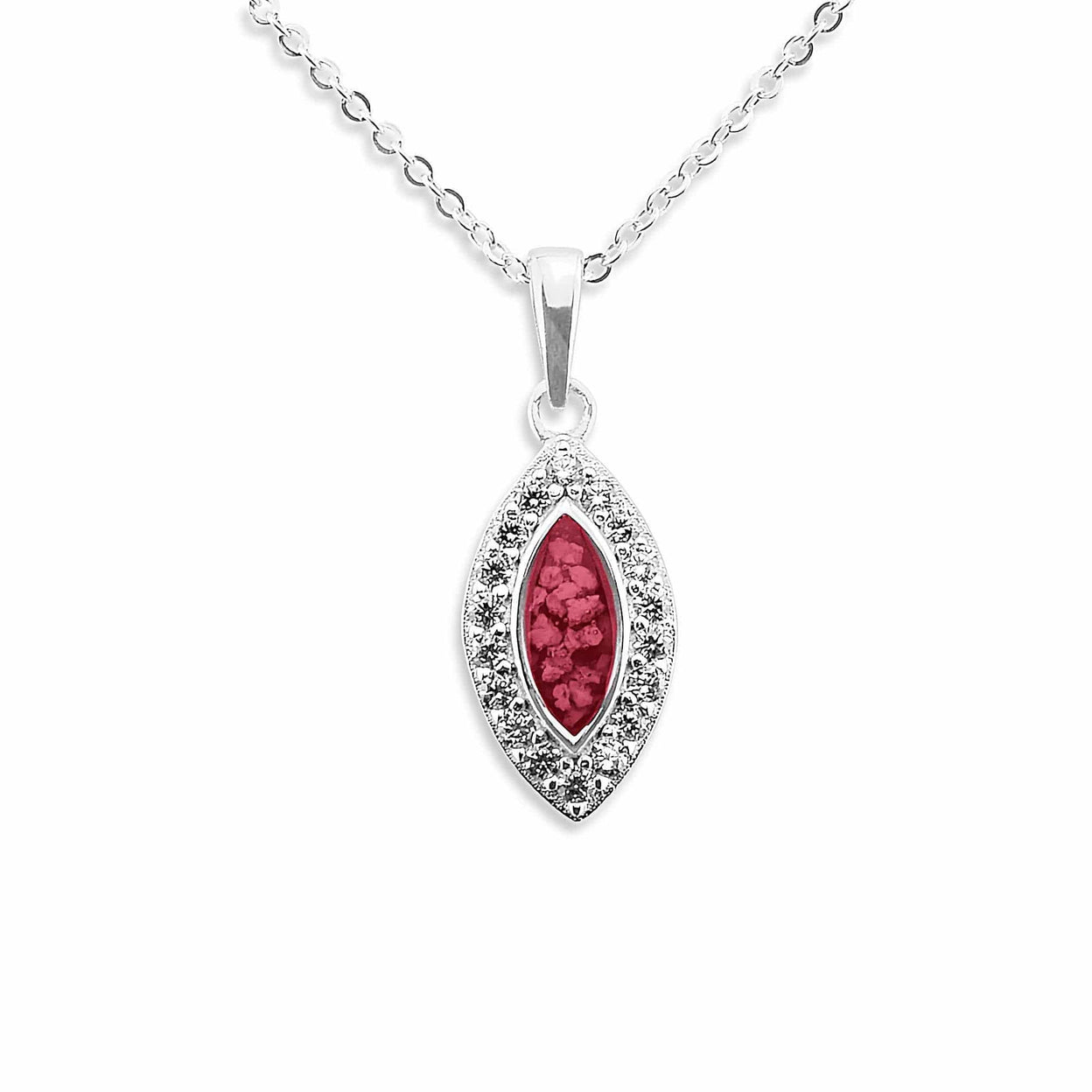 Load image into Gallery viewer, EverWith Ladies Marquise Memorial Ashes Pendant with Fine Crystals