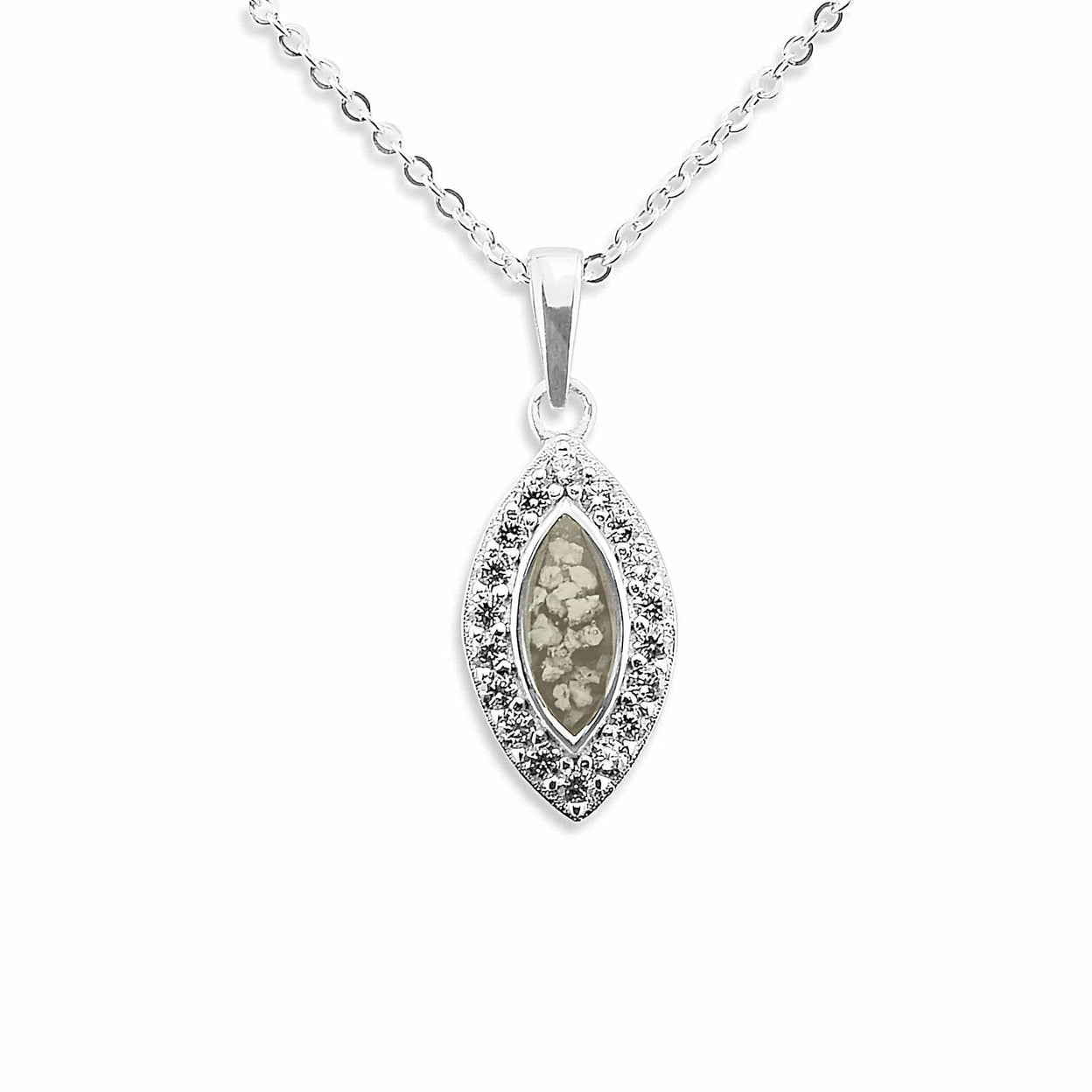 Load image into Gallery viewer, EverWith Ladies Marquise Memorial Ashes Pendant with Fine Crystals