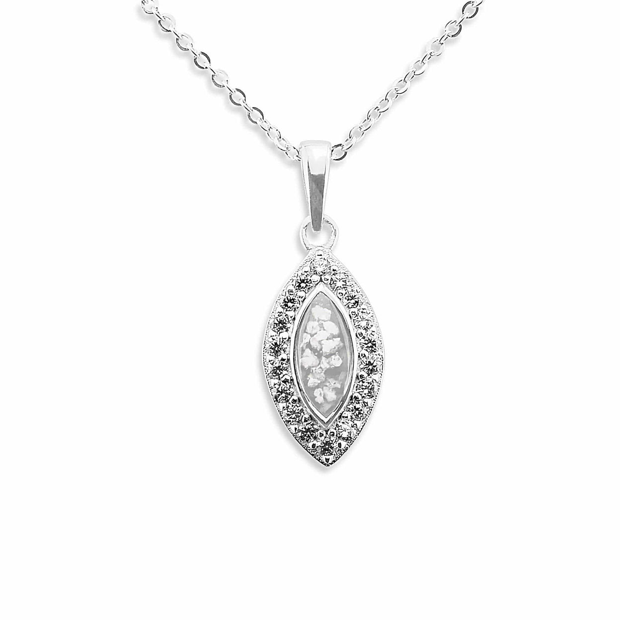 Load image into Gallery viewer, EverWith Ladies Marquise Memorial Ashes Pendant with Fine Crystals