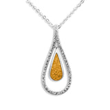 EverWith Ladies Teardrop Memorial Ashes Pendant Orange
