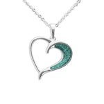 EverWith Ladies Embrace Memorial Ashes Pendant Aqua