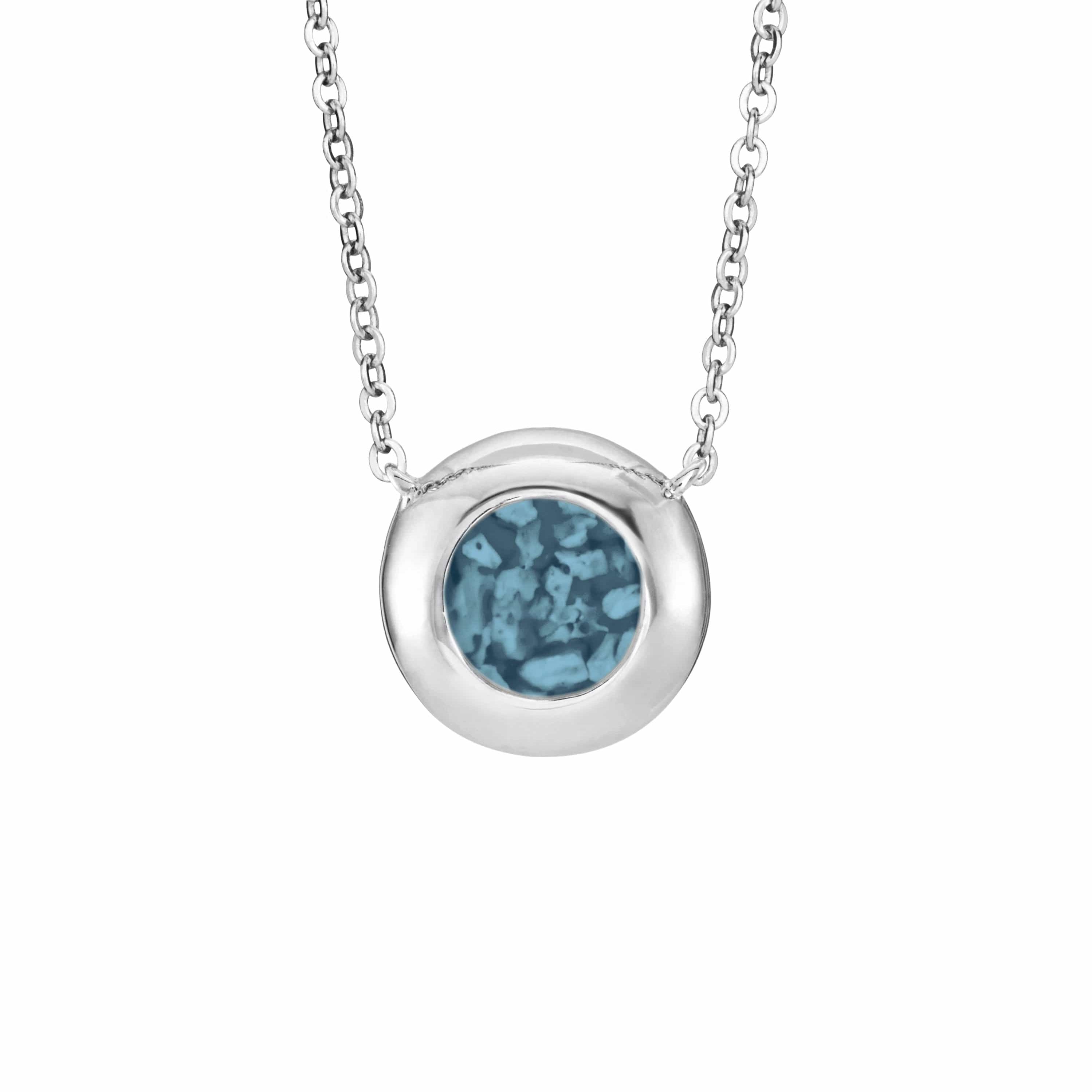 EverWith Ladies Rondure Memorial Ashes Necklace Blue