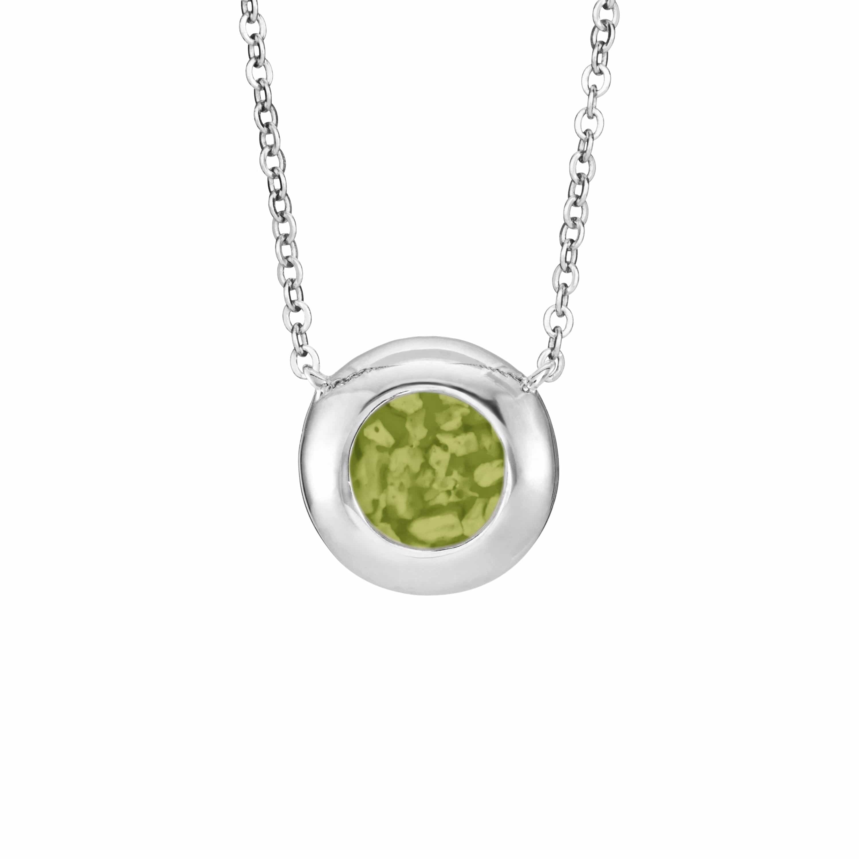 EverWith Ladies Rondure Memorial Ashes Necklace Green