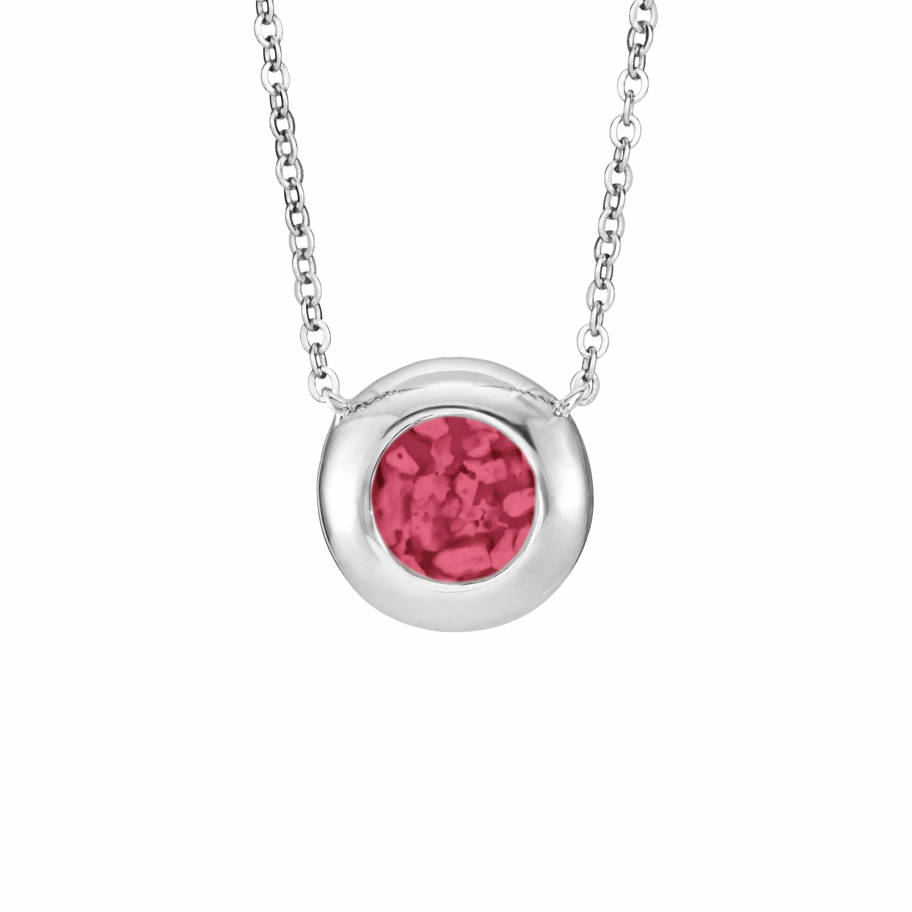 EverWith Ladies Rondure Memorial Ashes Necklace Red