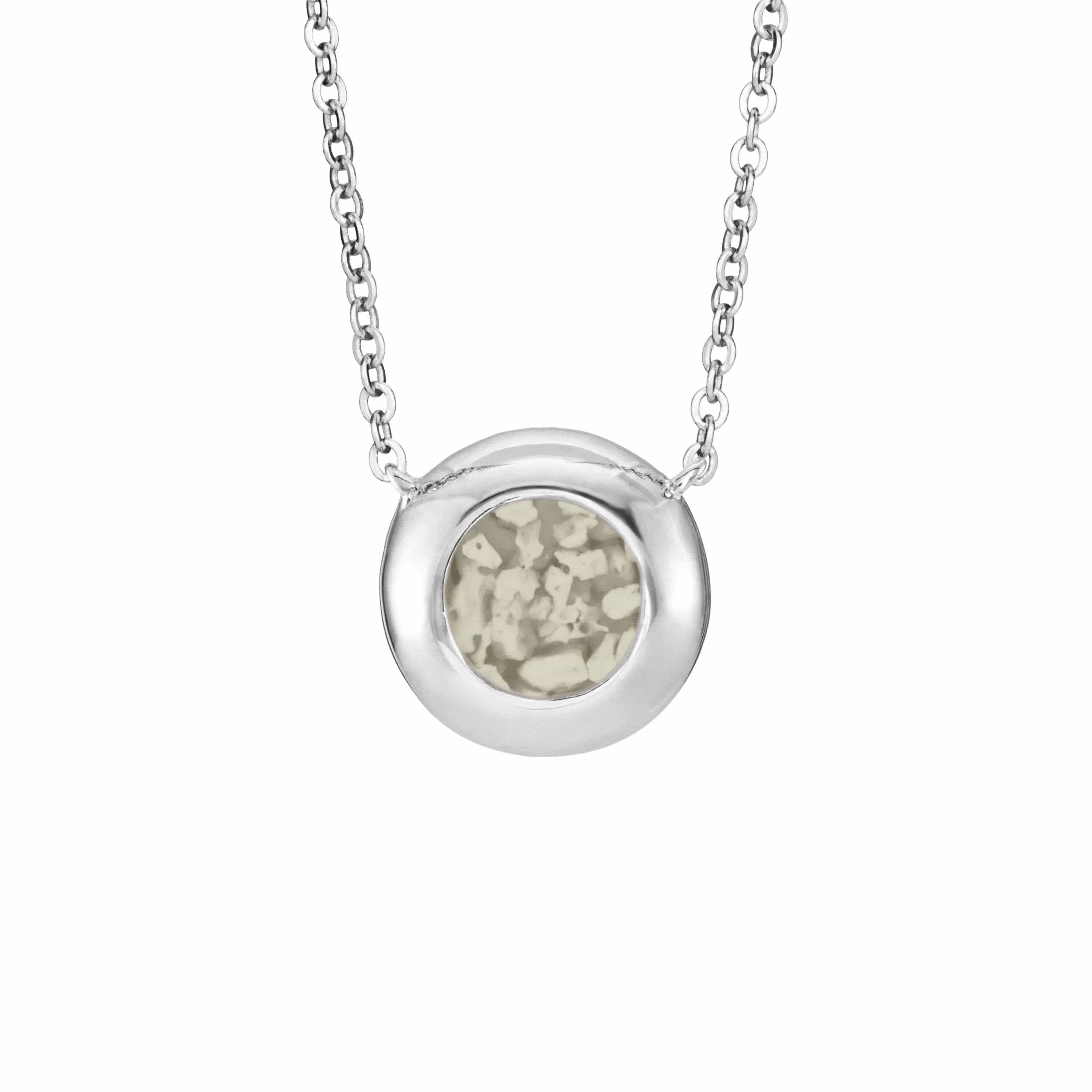 EverWith Ladies Rondure Memorial Ashes Necklace Transparent