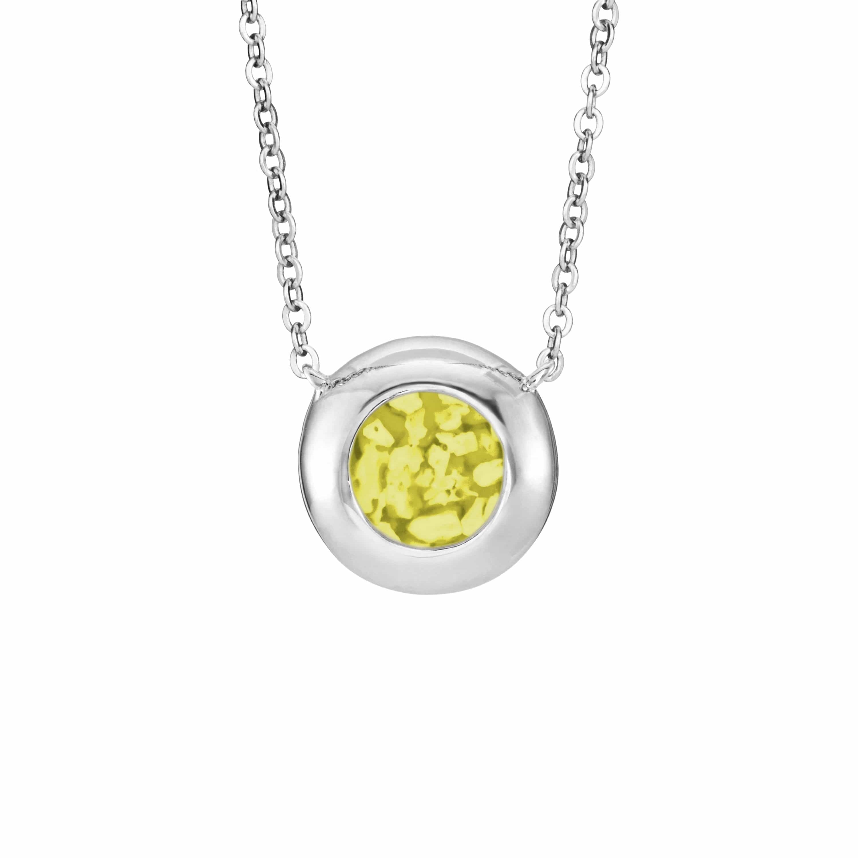 EverWith Ladies Rondure Memorial Ashes Necklace Yellow