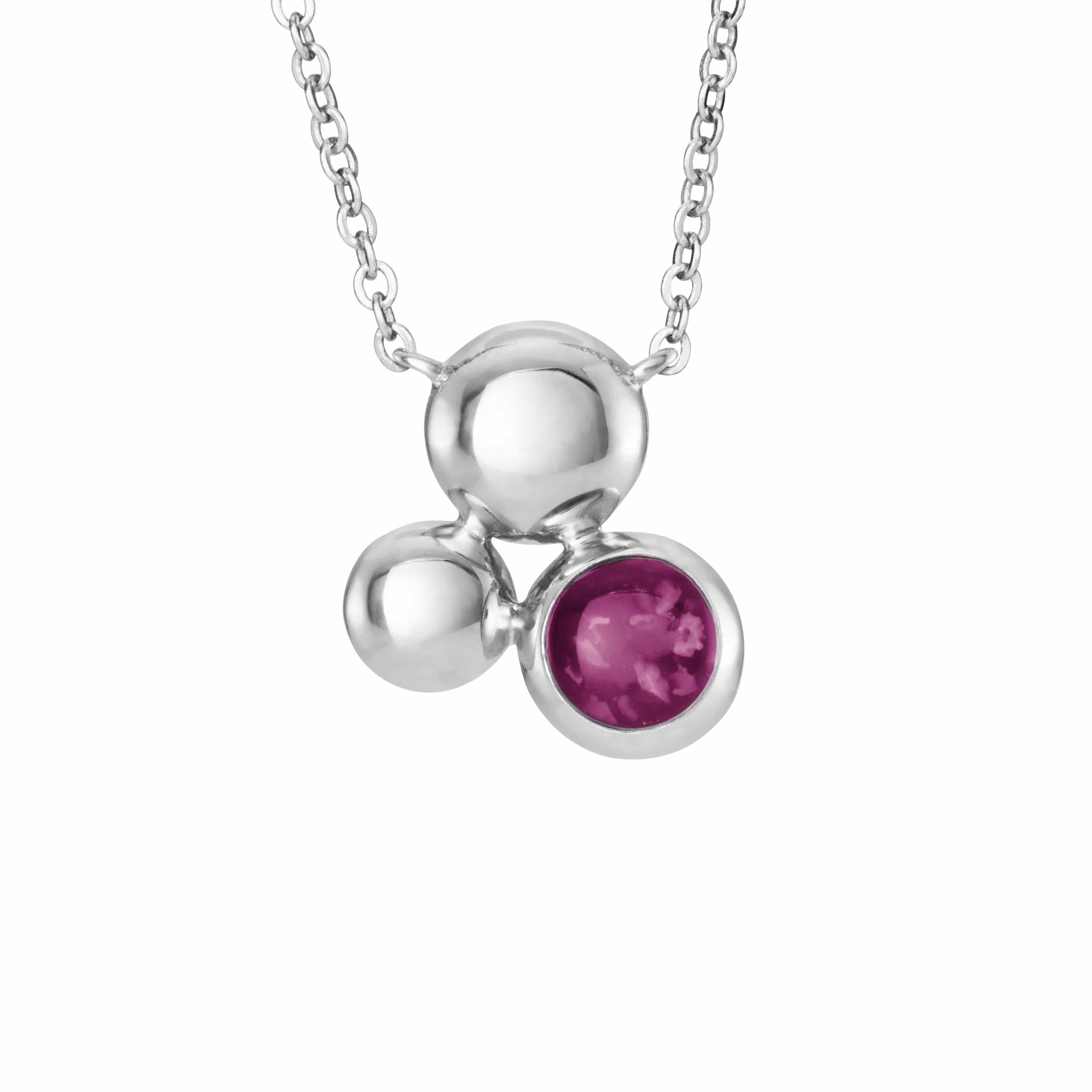EverWith Ladies Rondure Array Memorial Ashes Necklace Violet