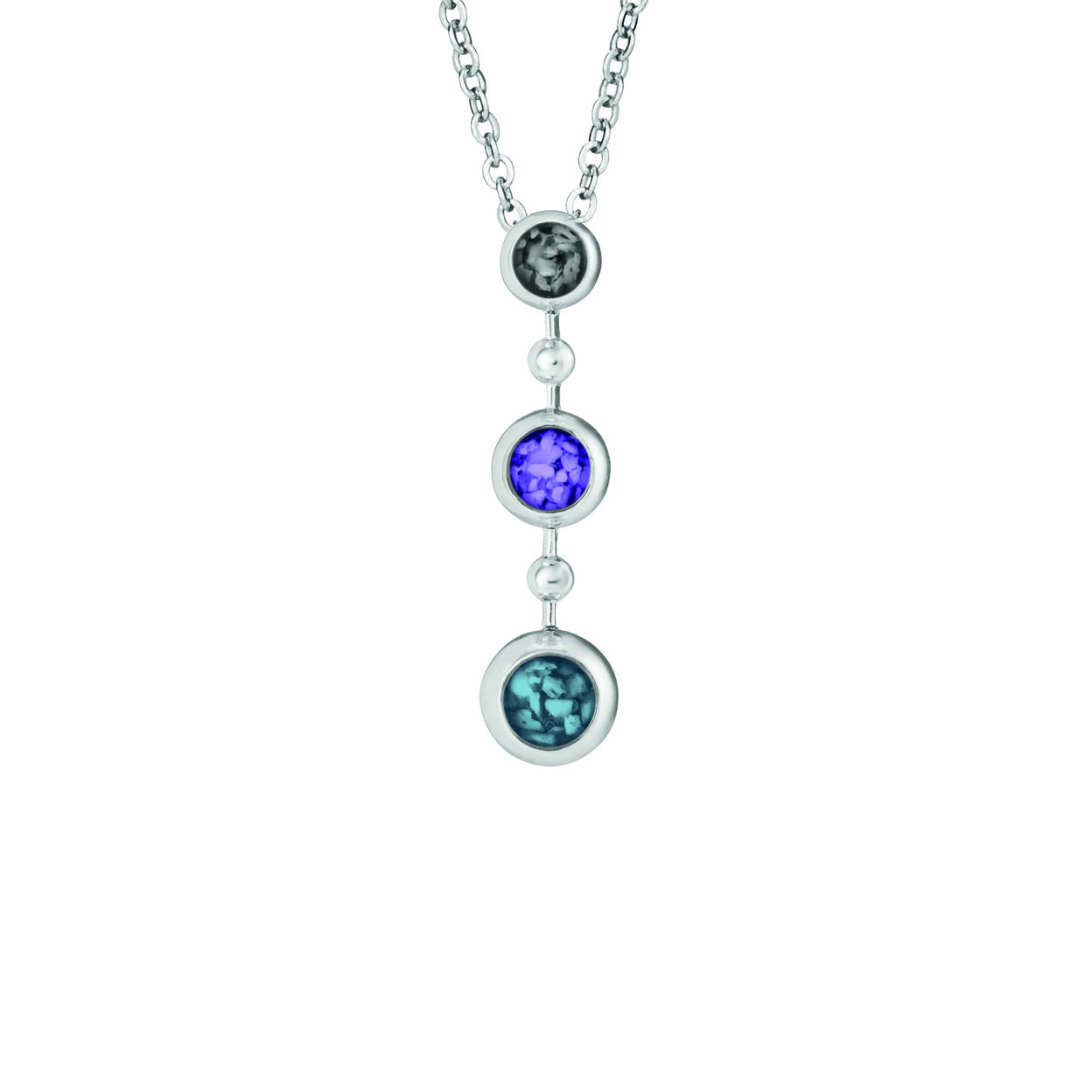 Load image into Gallery viewer, EverWith Ladies Rondure Triple Drop Memorial Ashes Necklace