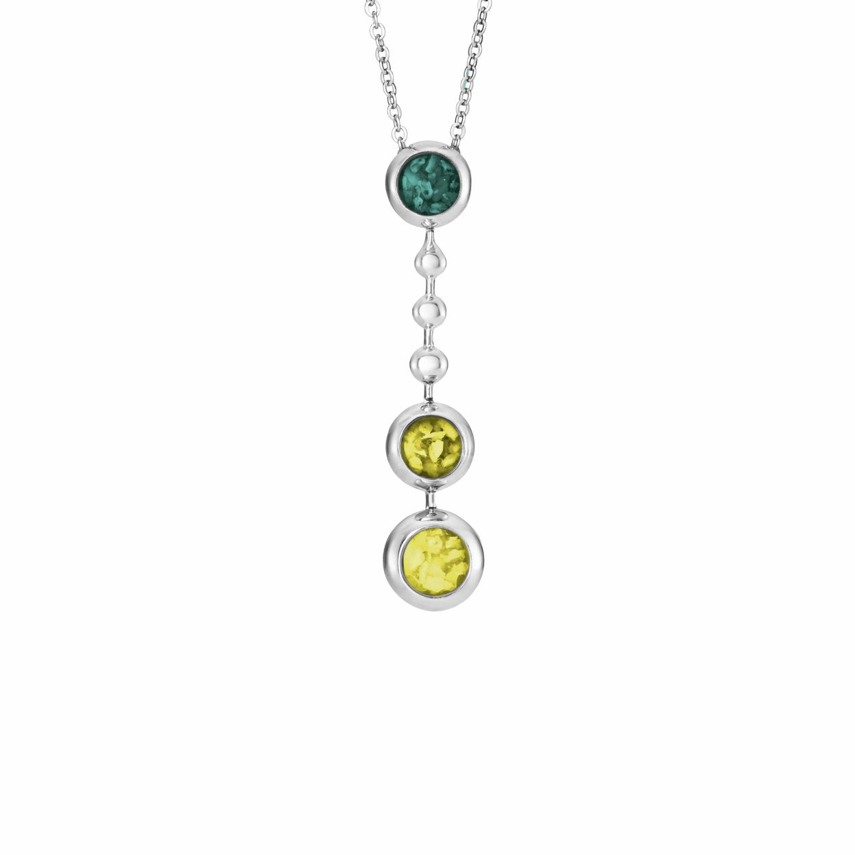 Load image into Gallery viewer, EverWith Ladies Rondure Triple Ball Drop Memorial Ashes Necklace