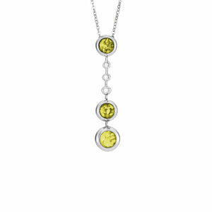 EverWith Ladies Rondure Triple Ball Drop Memorial Ashes Necklace