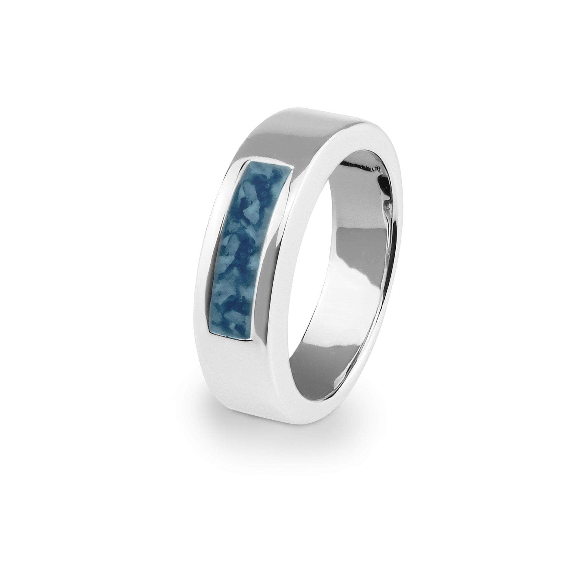 EverWith Unisex Pure Memorial Ashes Ring Blue