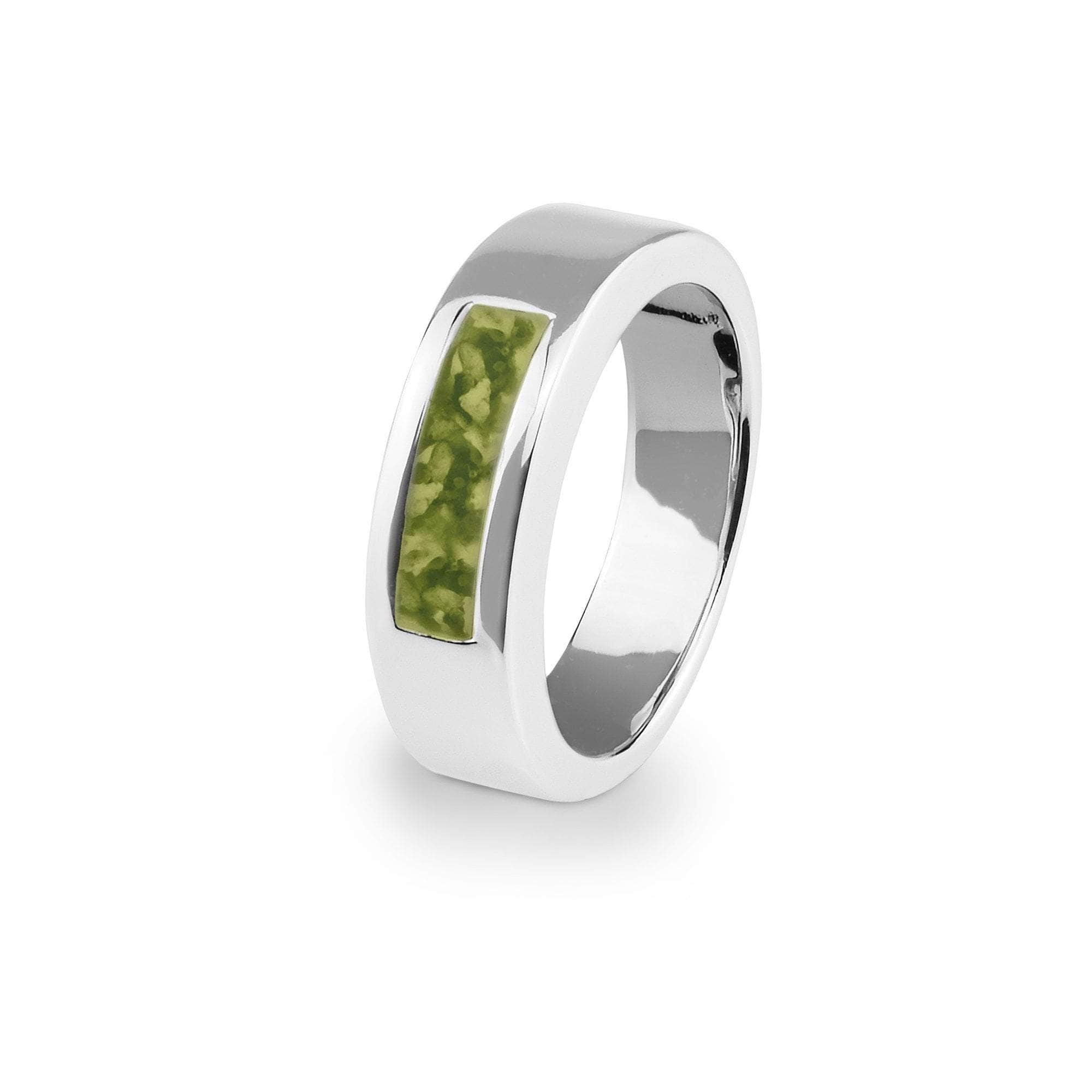 EverWith Unisex Pure Memorial Ashes Ring Green