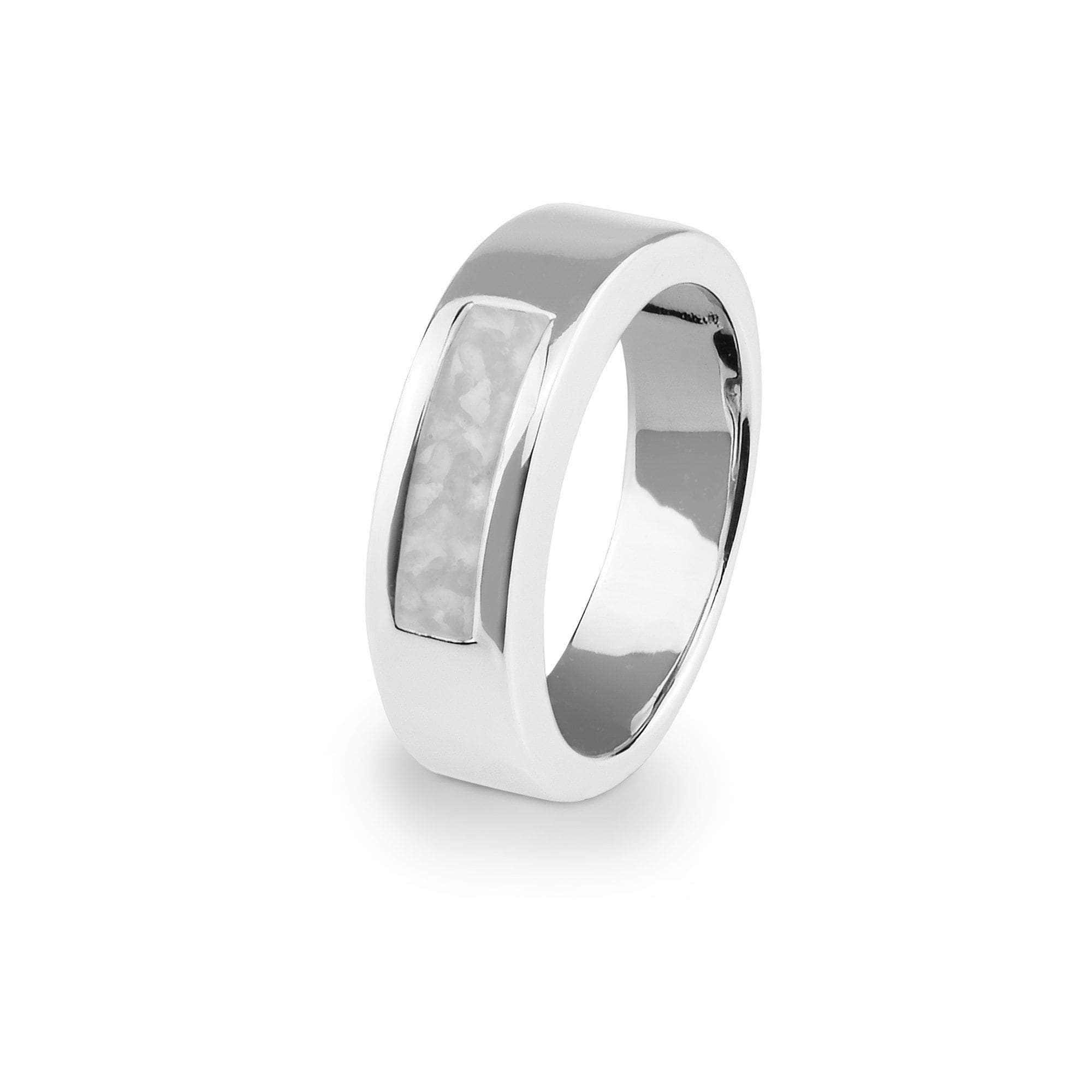 EverWith Unisex Pure Memorial Ashes Ring White