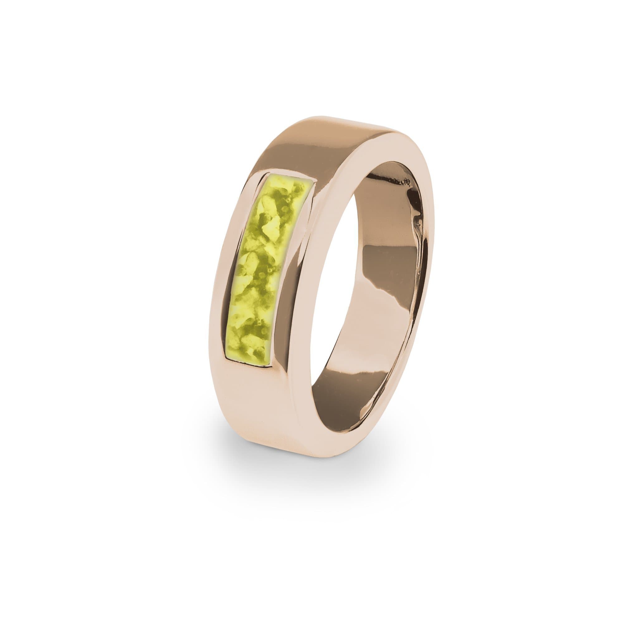 EverWith Unisex Pure Memorial Ashes Ring 9k Rose Gold Yellow