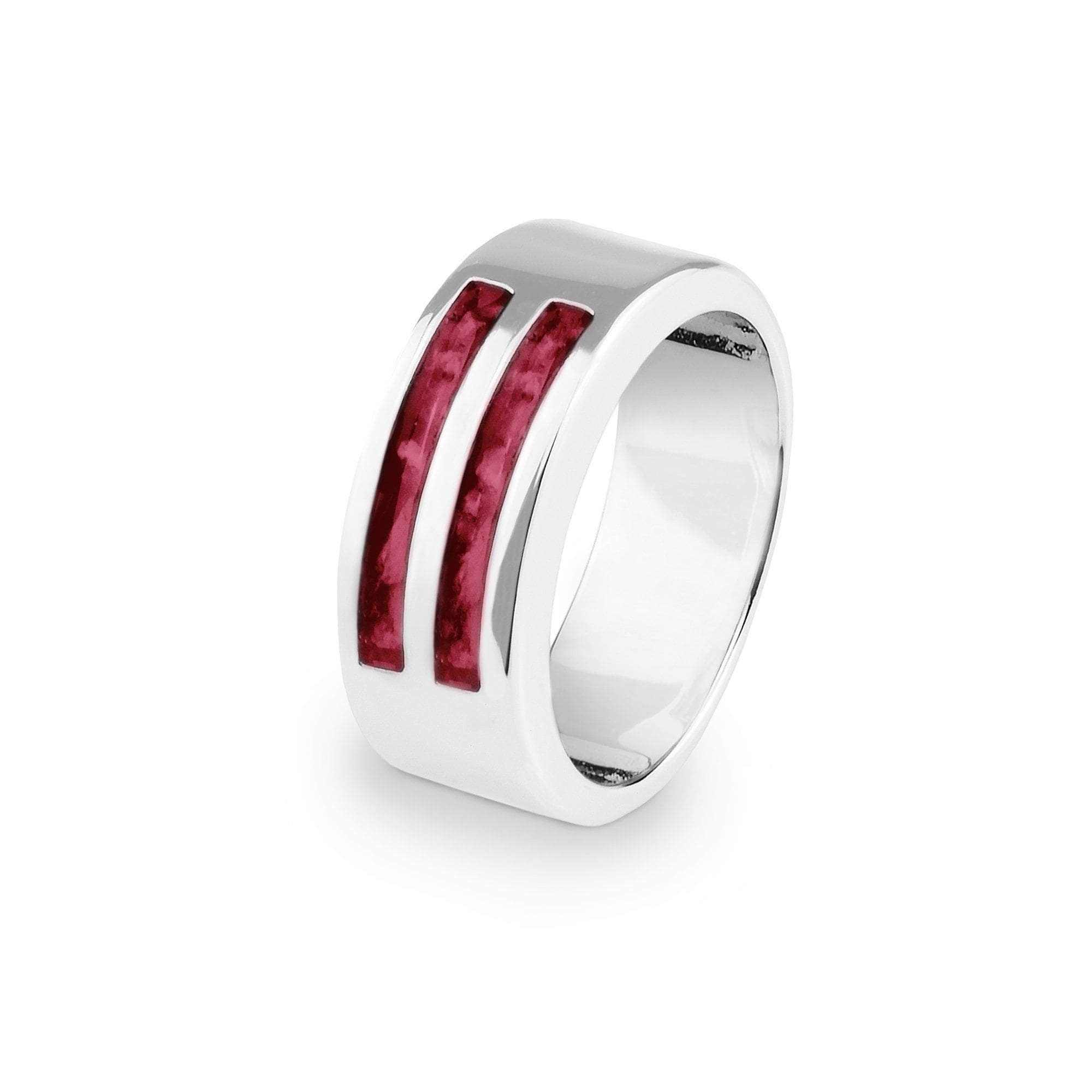 EverWith Gents Traditional Memorial Ashes Ring Red
