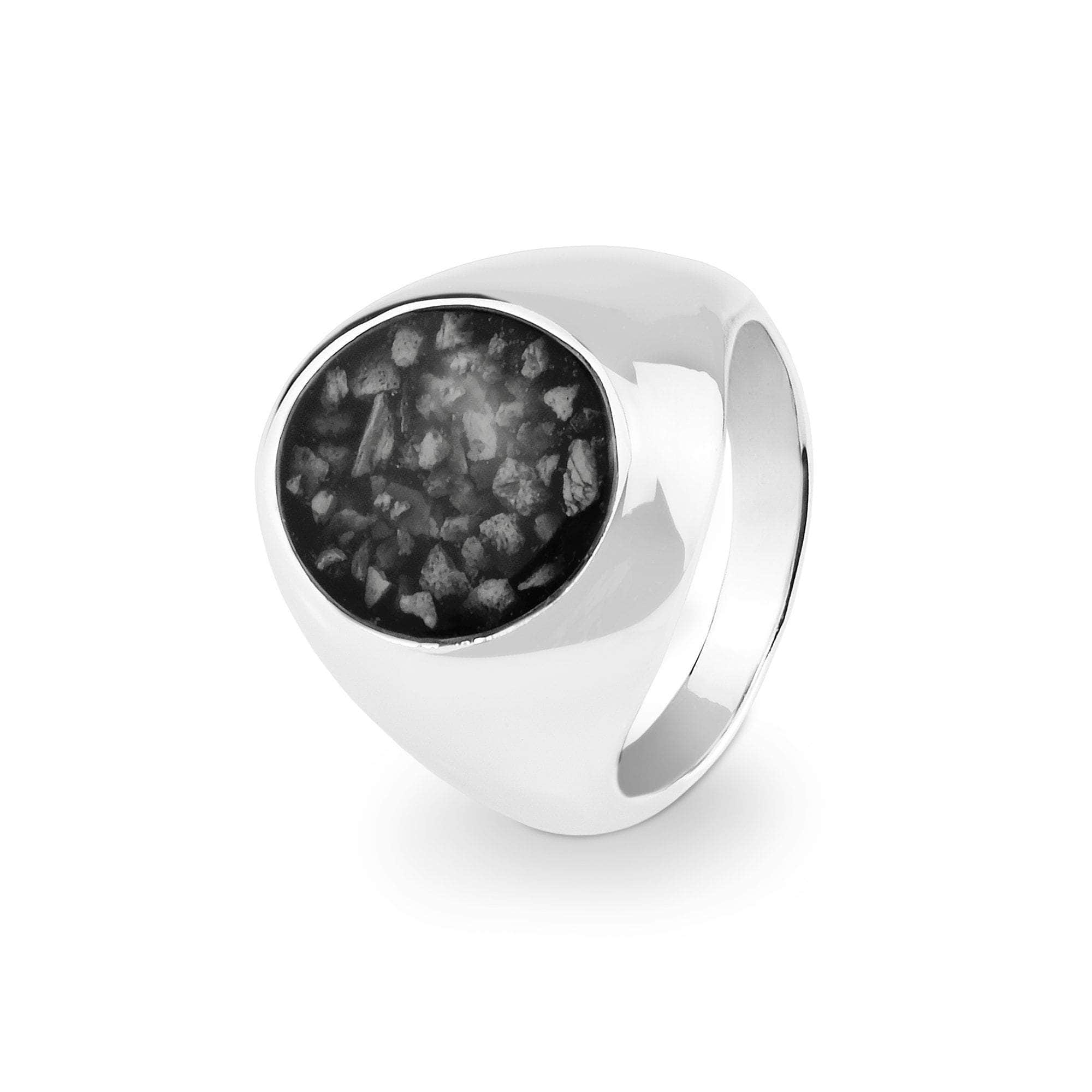 EverWith Gents Signet Memorial Ashes Ring Black