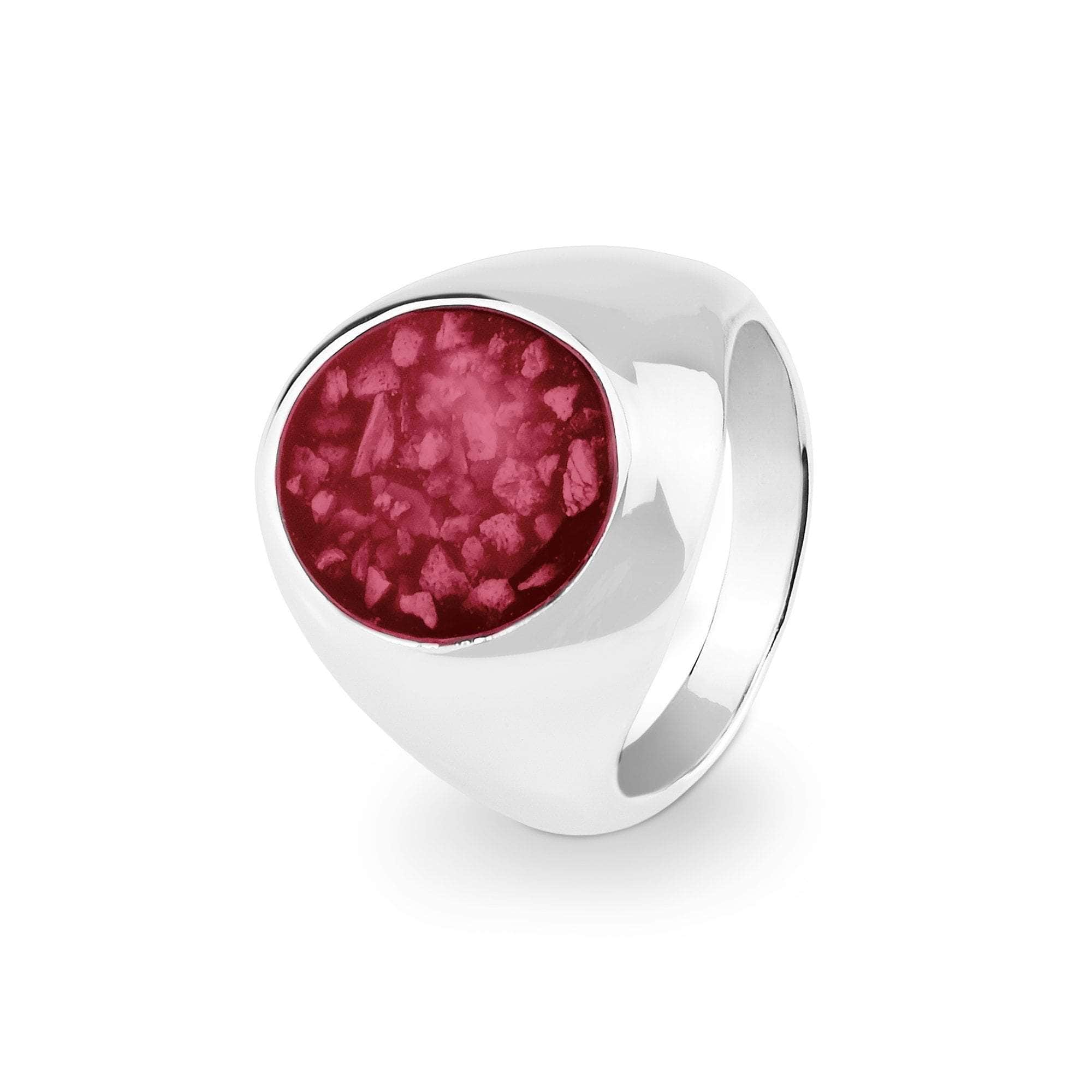 EverWith Gents Signet Memorial Ashes Ring Red