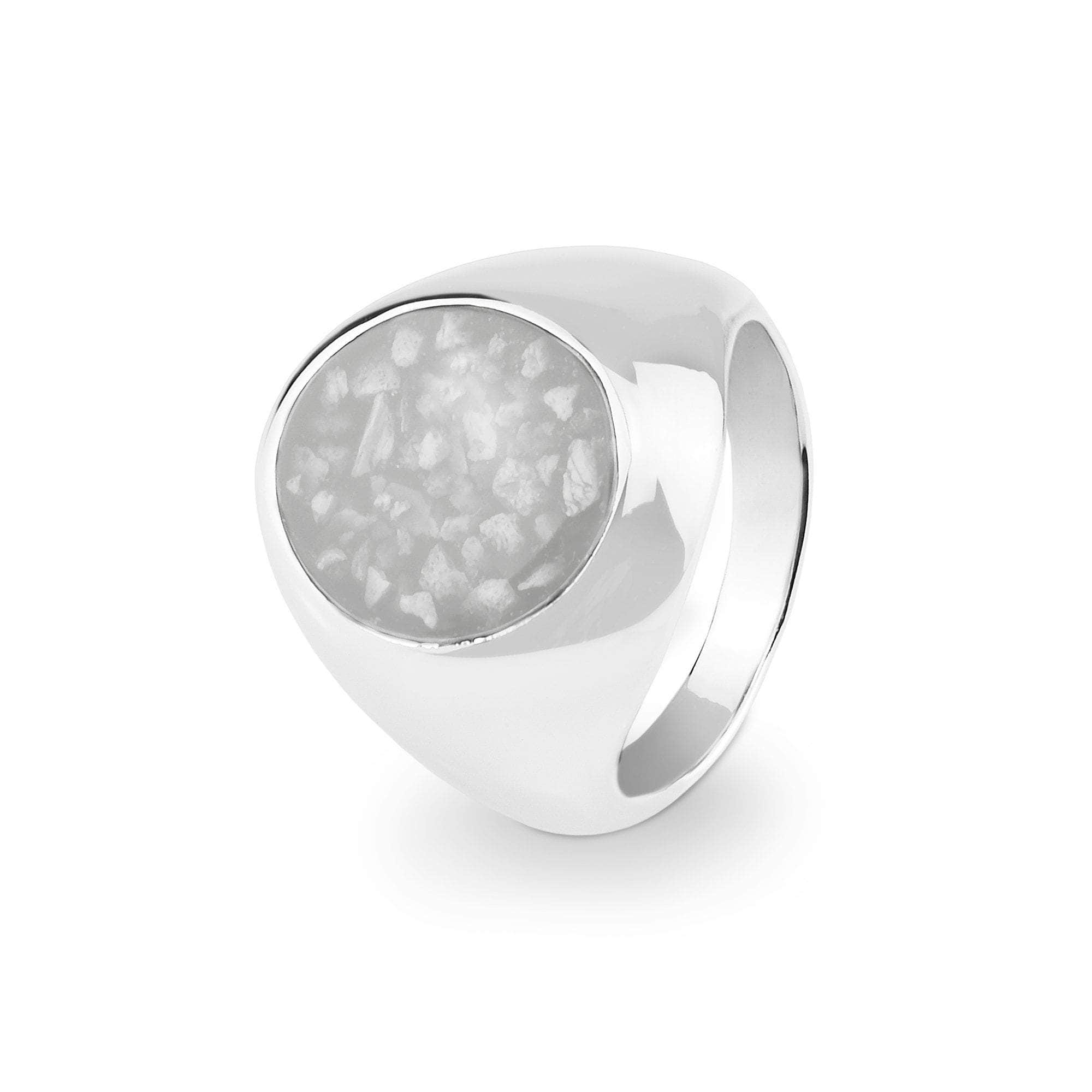 EverWith Gents Signet Memorial Ashes Ring White