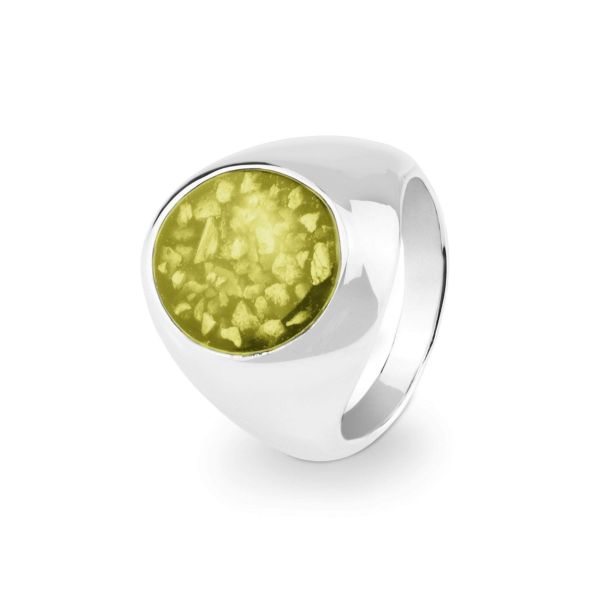 EverWith Gents Signet Memorial Ashes Ring Yellow