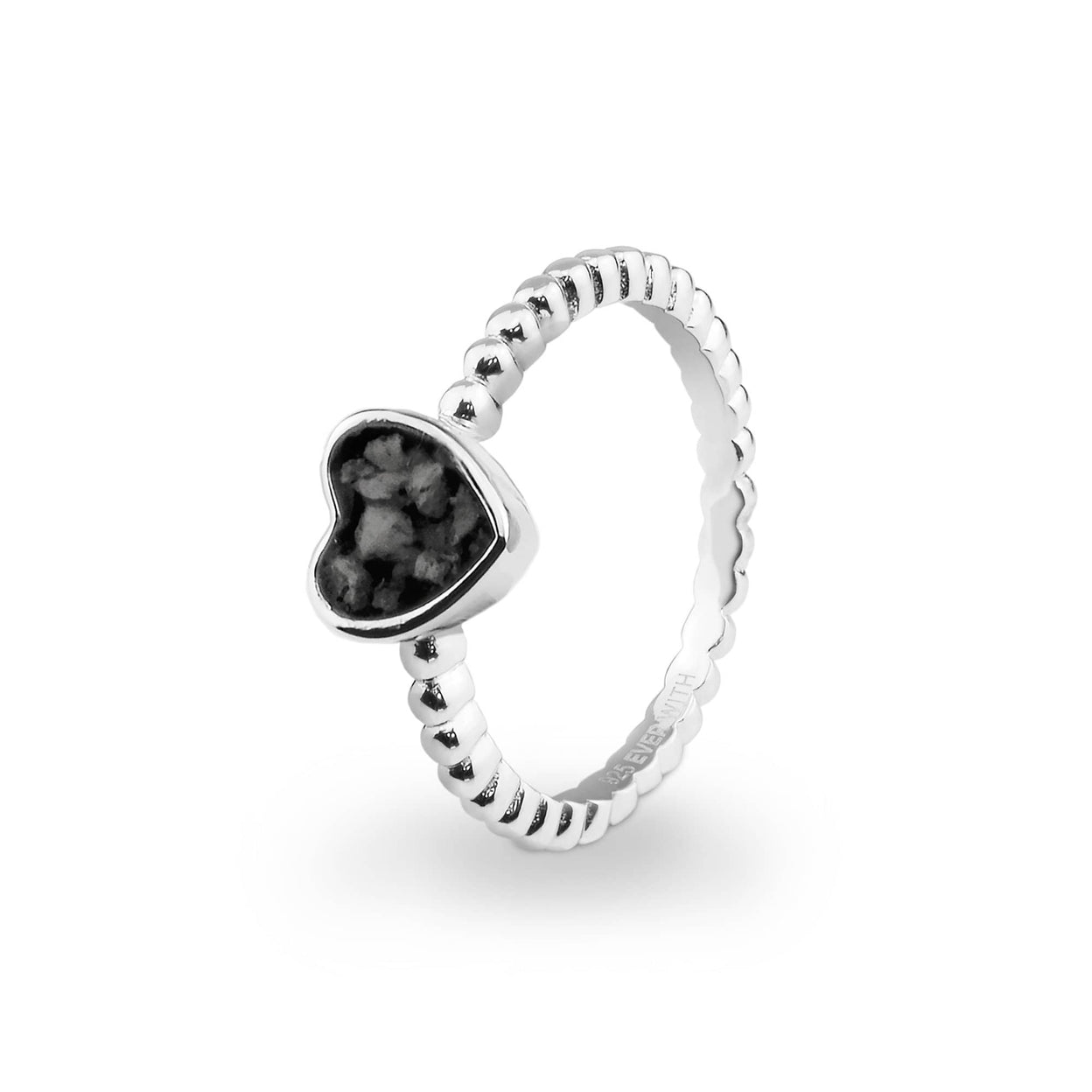 Load image into Gallery viewer, EverWith Ladies Heart Bubble Band Memorial Ashes Ring