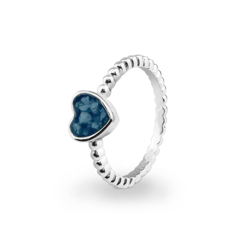 EverWith Ladies Heart Bubble Band Memorial Ashes Ring