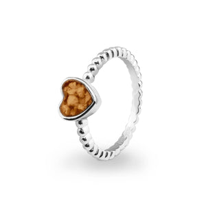 EverWith Ladies Heart Bubble Band Memorial Ashes Ring
