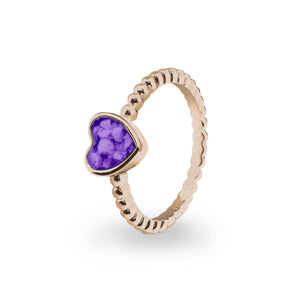 EverWith Ladies Heart Bubble Band Memorial Ashes Ring