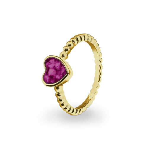EverWith Ladies Heart Bubble Band Memorial Ashes Ring