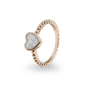 EverWith Ladies Heart Bubble Band Memorial Ashes Ring