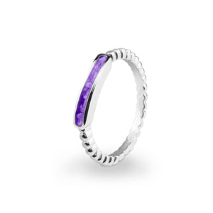 EverWith Ladies Channel Bubble Band Memorial Ashes Ring