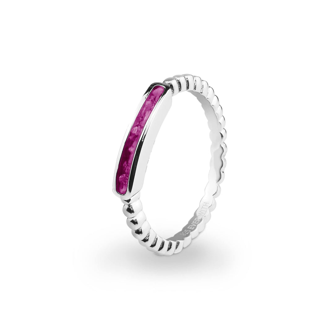 EverWith Ladies Channel Bubble Band Memorial Ashes Ring