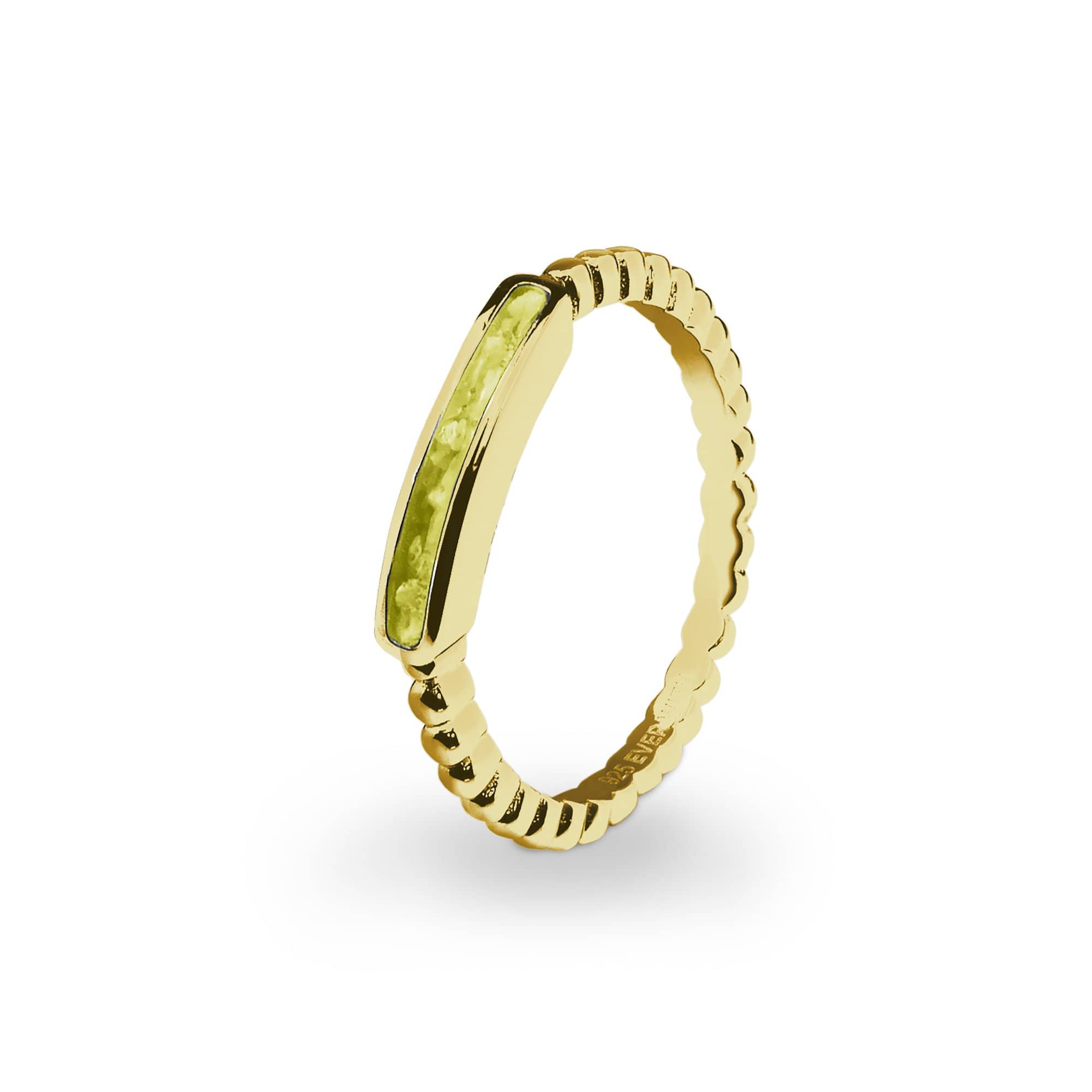 EverWith Ladies Channel Bubble Band Memorial Ashes Ring 9k Yellow Gold Yellow