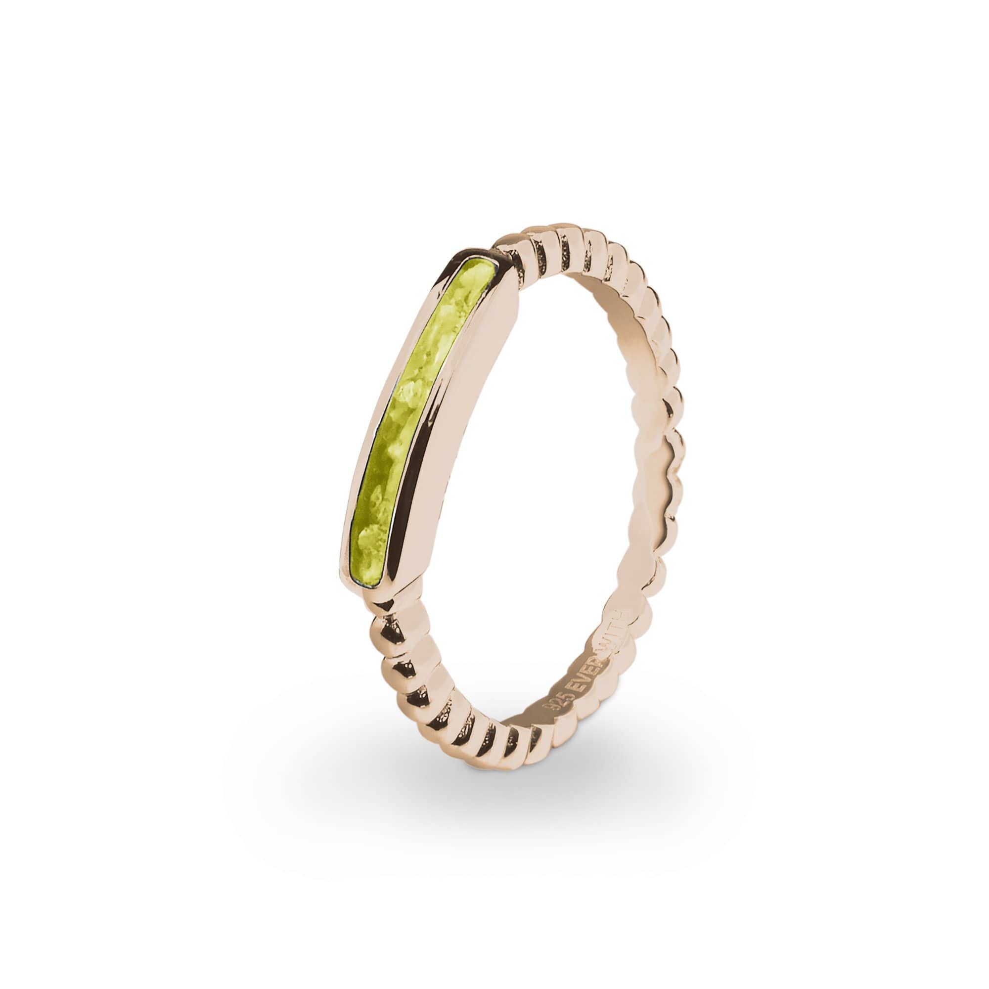 EverWith Ladies Channel Bubble Band Memorial Ashes Ring 9k Rose Gold Yellow