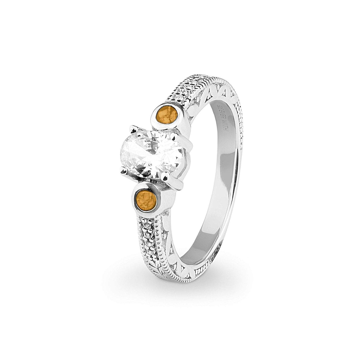 Load image into Gallery viewer, EverWith Ladies Serenity Memorial Ashes Ring with Fine Crystals