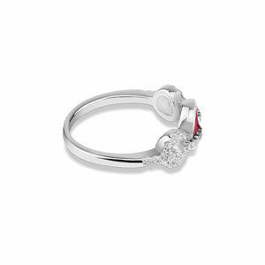 EverWith Ladies Tranquility Memorial Ashes Ring with Fine Crystals