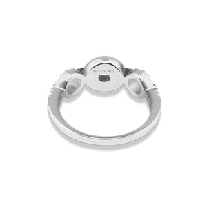 EverWith Ladies Tranquility Memorial Ashes Ring with Fine Crystals