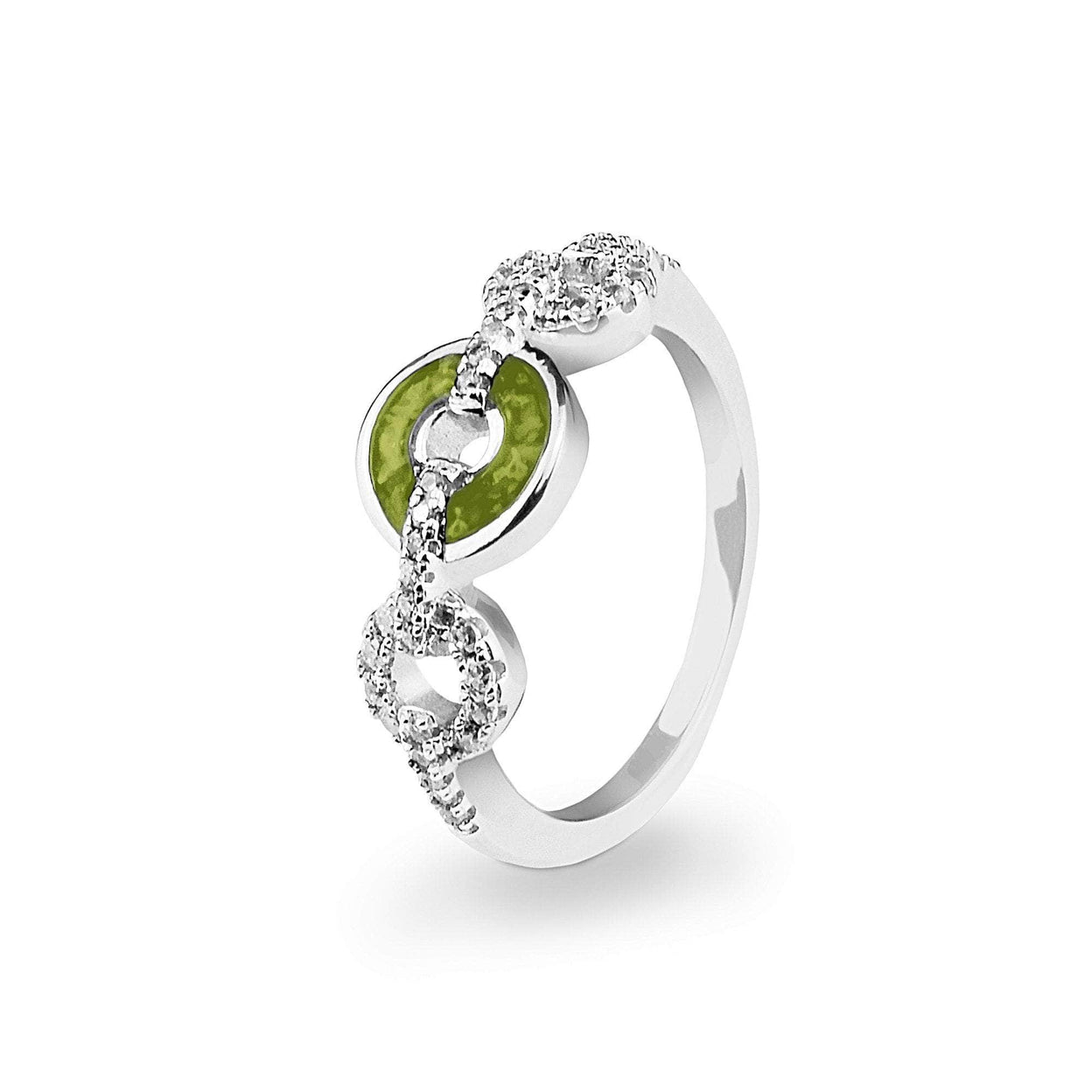 Load image into Gallery viewer, EverWith Ladies Tranquility Memorial Ashes Ring with Fine Crystals