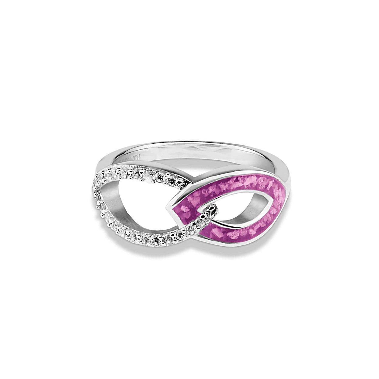 Load image into Gallery viewer, EverWith Ladies Unity Memorial Ashes Ring with Fine Crystals
