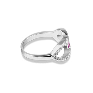 EverWith Ladies Unity Memorial Ashes Ring with Fine Crystals