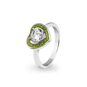 EverWith Ladies Beloved Memorial Ashes Ring with Fine Crystal