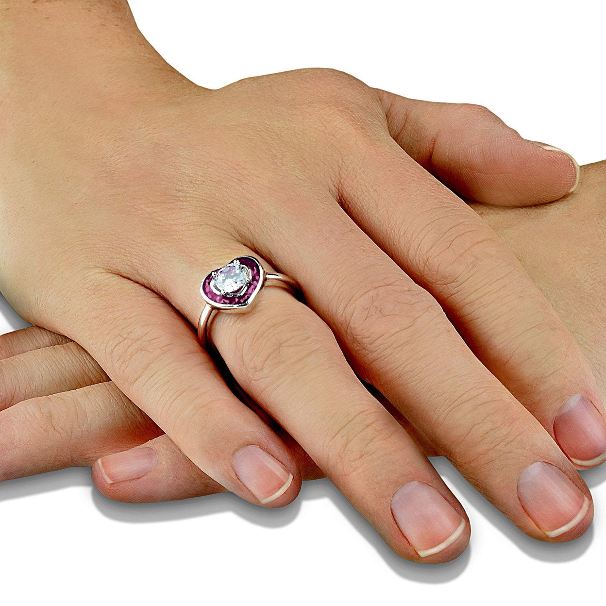 Load image into Gallery viewer, EverWith Ladies Beloved Memorial Ashes Ring with Fine Crystal