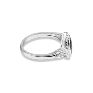 EverWith Ladies Marquise Memorial Ashes Ring with Fine Crystals