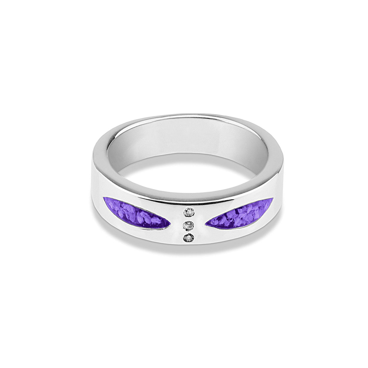Load image into Gallery viewer, EverWith Unisex Three Together Memorial Ashes Ring with Fine Crystals