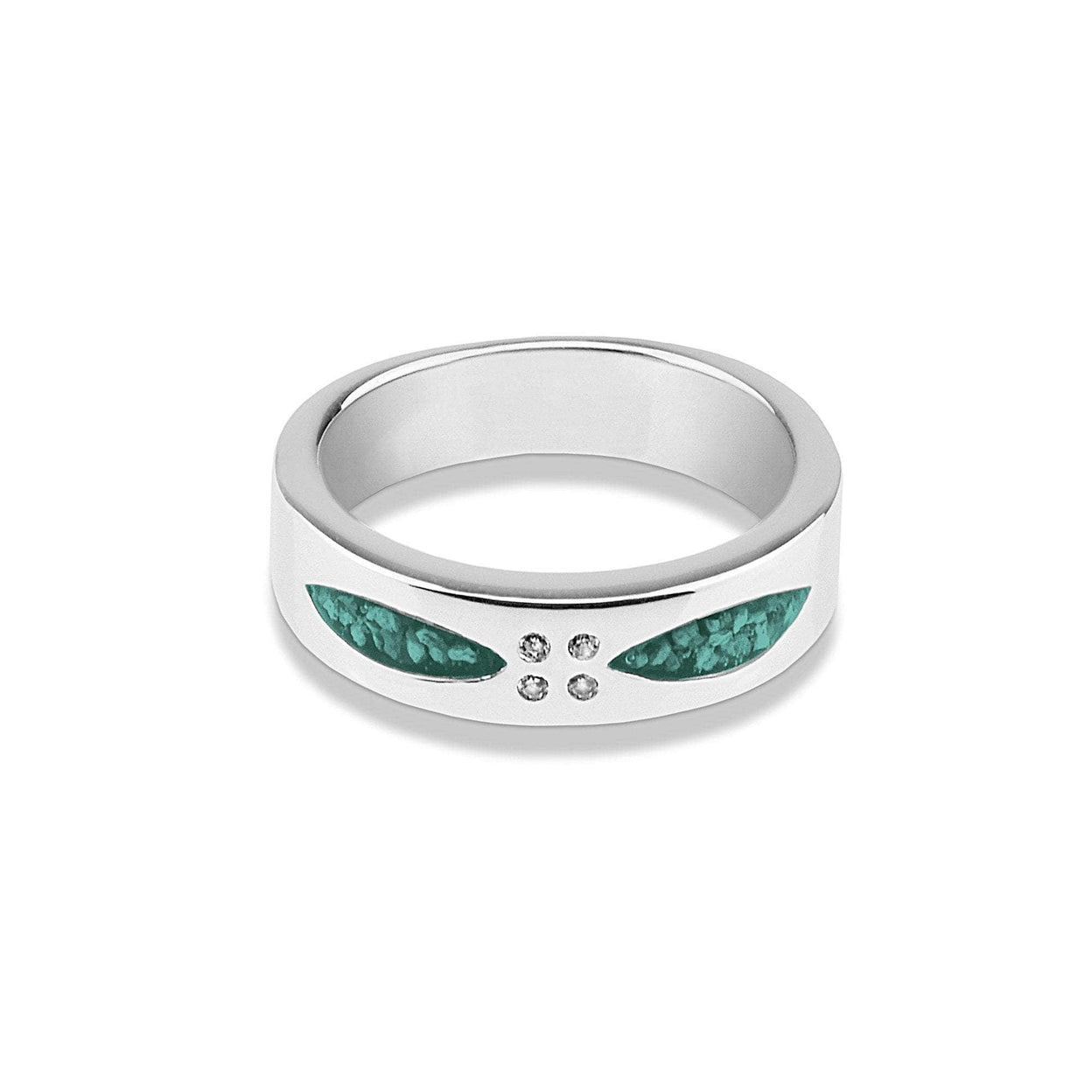 Load image into Gallery viewer, EverWith Unisex Four Together Memorial Ashes Ring with Fine Crystals